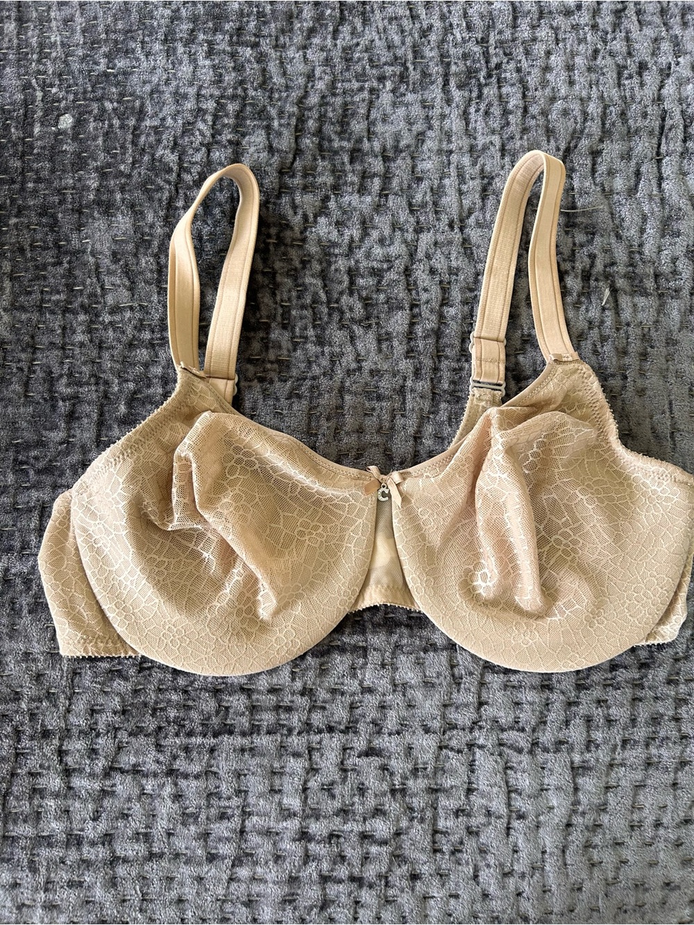 Chantelle Tan Lace Full-Coverage Underwire Bra